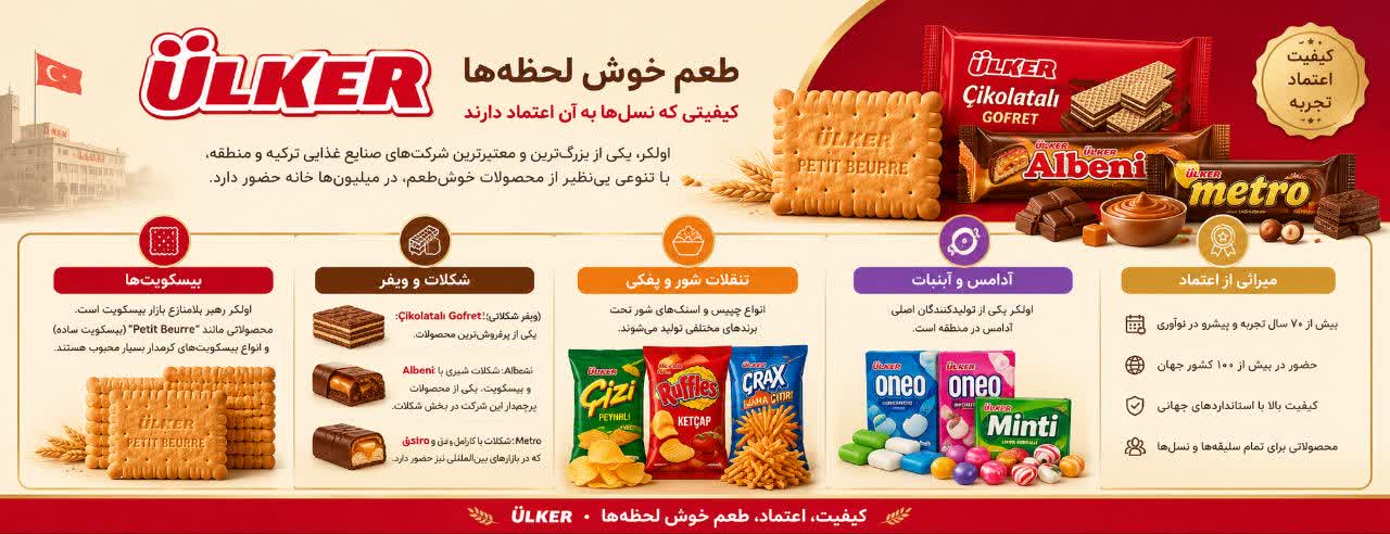 بیسکویت‌ها: اولکر رهبر بلامنازع بازار بیسکویت است.